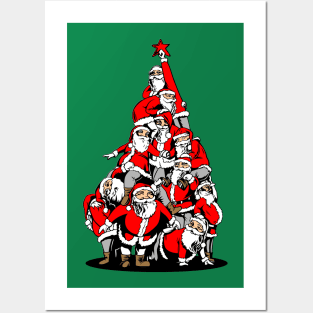 Santa Tree Posters and Art